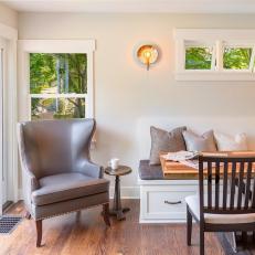 Cozy Cottage Breakfast Area With Banquette Seating