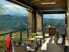 Rustic, Contemporary Porch With Colorado Views