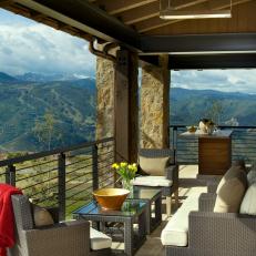 Rustic, Contemporary Porch With Colorado Views