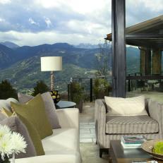 Mountain Living Room Blends Indoors and Out