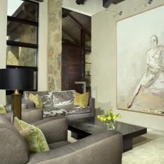 Contemporary Meets Rustic Living Room