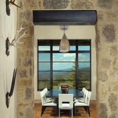 Contemporary Dining Room in Mountain Retreat