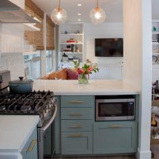 Simple yet Eclectic Kitchen is Open, Bright