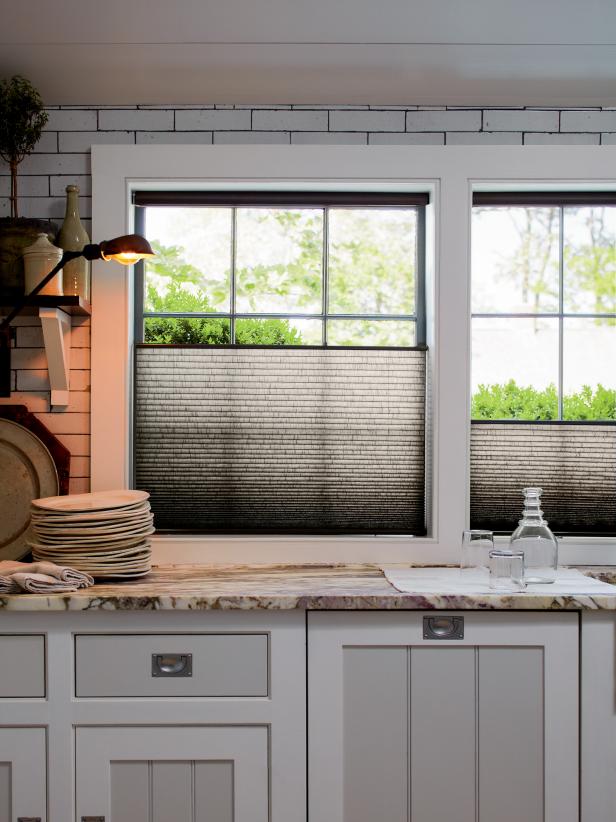 10 stylish kitchen window treatment ideas | hgtv