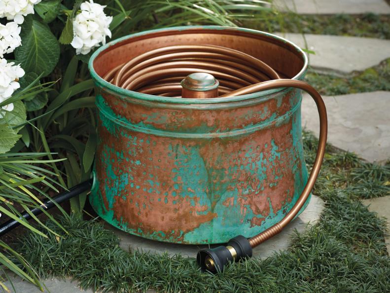 Patina Copper Hose Pot