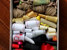 Ribbons Stored Neatly in Shoebox