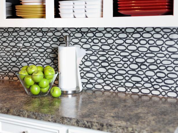 diy backsplash acrylic Make a  HGTV Kitchen Removable  Friendly, Backsplash DIY Renter