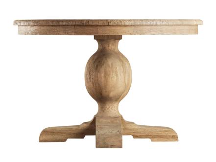Distressed Pedestal Table