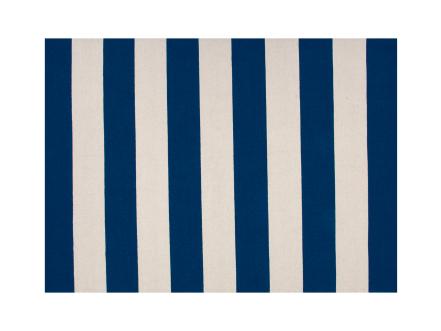 Navy-and-White Striped Rug
