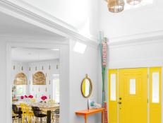 Yellow Front Door Sets Playful Tone in Beach House