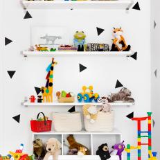 Stored Toys Double as Fun Decor in Casual Kids Room