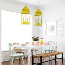 Mismatched Seating Adds Playful, Casual Vibe to Beach House Breakfast Nook