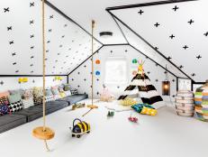 Dream Playroom Features Teepee, Rope Swings and Floor Cushions