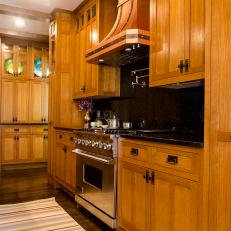 Craftsman Kitchen With Bamboo Cabinets