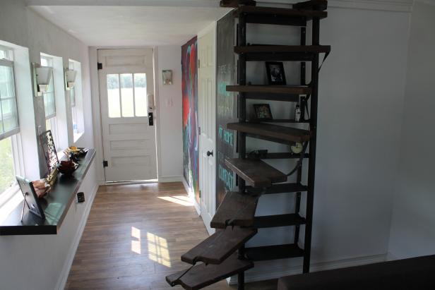 Spiral Stairs in Tiny Home