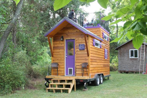 Tiny Home With Purple Accents