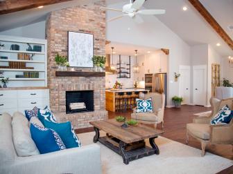 Living Room With Vaulted Ceiling