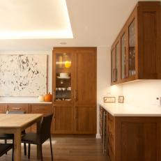 Contemporary Dining Room With Ample Storage