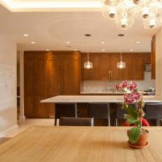 Contemporary Kitchen With Dining Peninsula