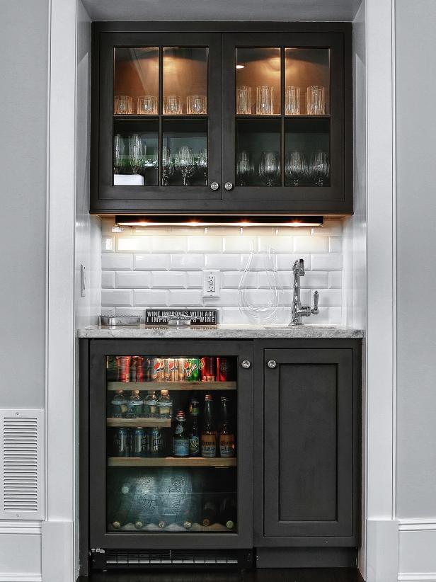 Closet Wet Bar With Custom Cabinetry | HGTV