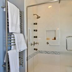 Spacious Shower in Elegant Remodeled Bathroom