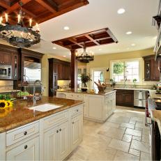Spacious, Elegant Kitchen in Spanish Revival-Style Home