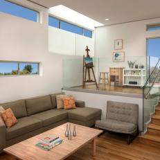 Modern Living Room with Art Center
