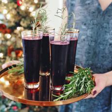 Holiday Gin Fizz Cocktail