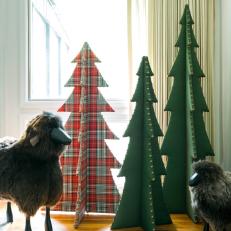 DIY Upholstered Christmas Trees