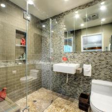 Contemporary Bathroom With Frameless Glass Shower