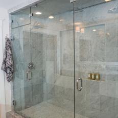 Modern Bathroom with Gray Tile
