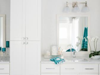 HGTV Dream Home 2016 Master Bath Double Vanity and Storage Cabinet