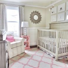 Pretty Girl's Nursery in Pink and Cream