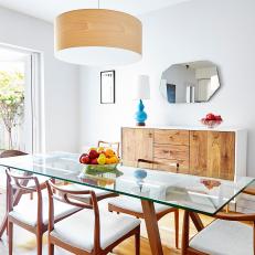 Inviting Dining Room Features Danish Modern Furniture and Bright, Natural Light