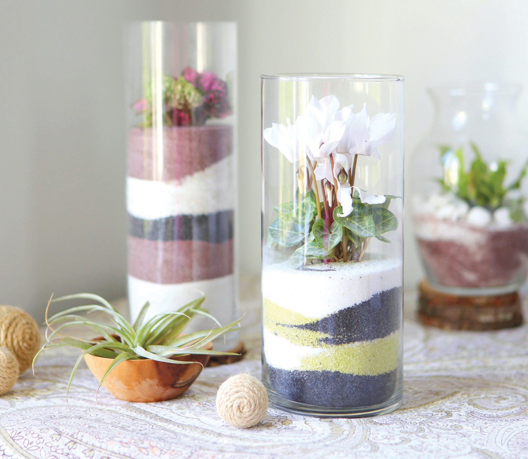 Идеи наполнения стеклянной вазы