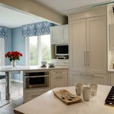 Taupe Kitchen With Angled Eat-In Peninsula