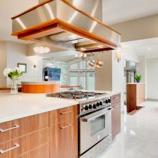 Neutral Contemporary Kitchen With Chef-Ready Island