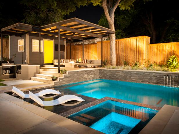 Modern Outdoor Shed by a Pool | HGTV