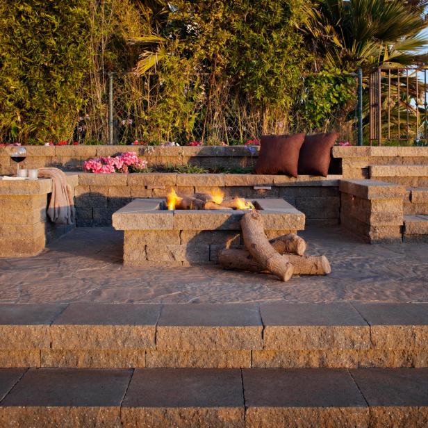 Square Stone Fire Pit Hgtv