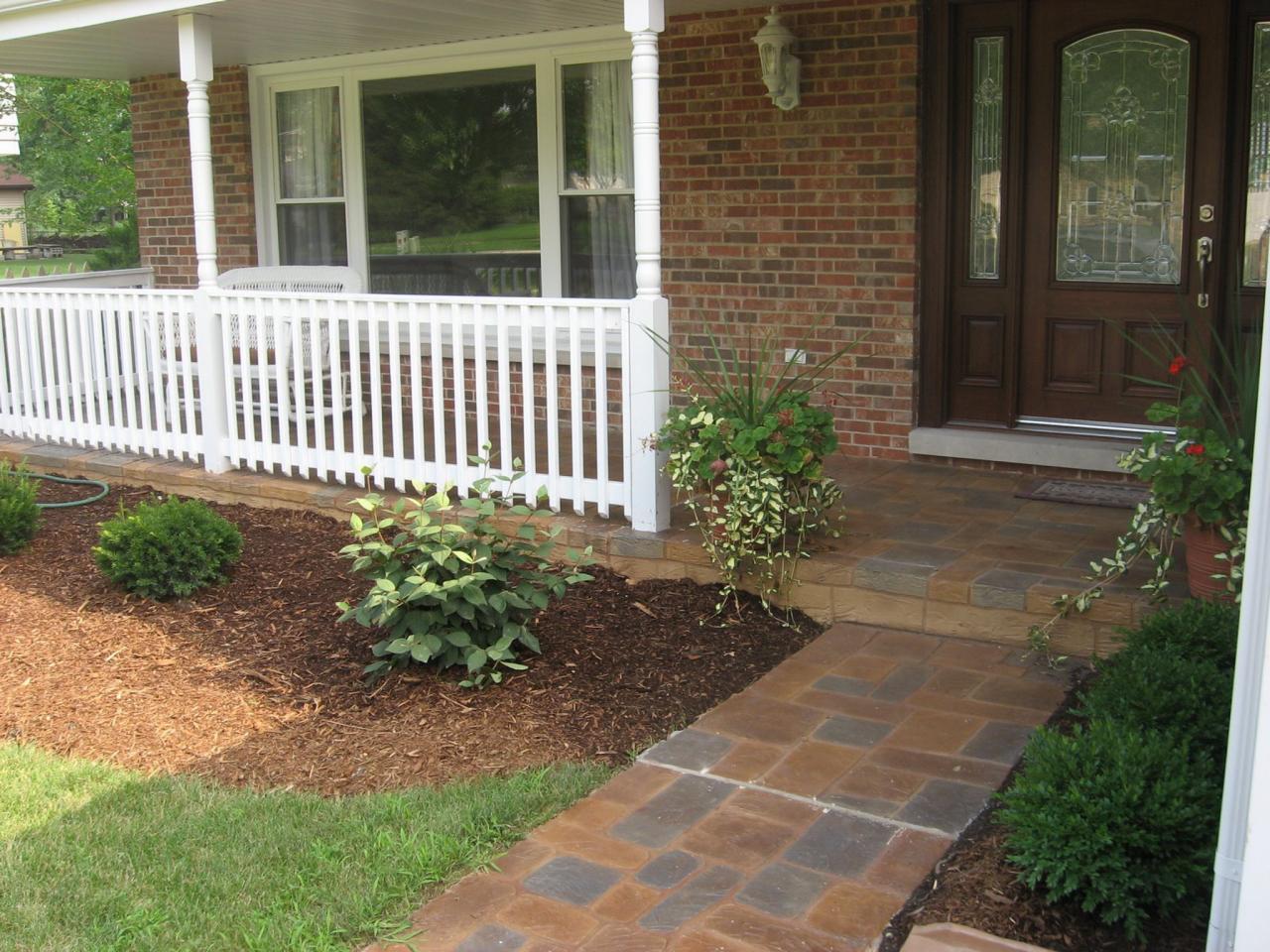 Simple Front Porch with Resurfaced Concrete | HGTV