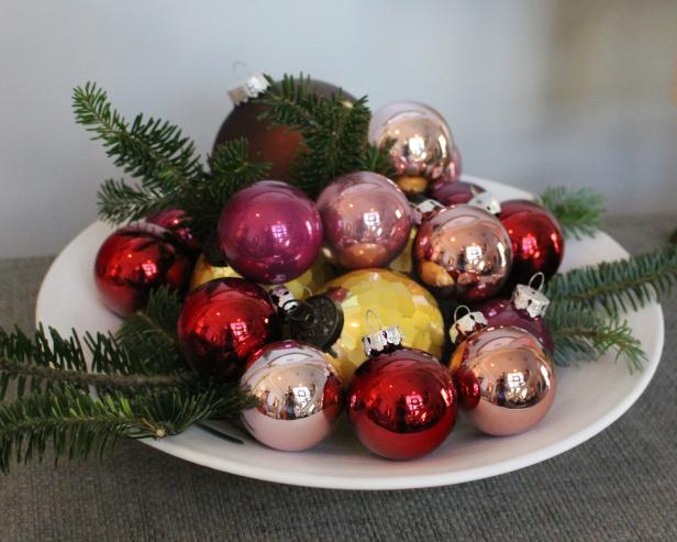 Bowl of Glass Decorations