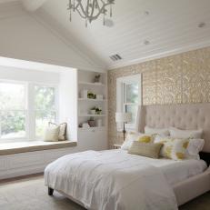 Master Bedroom with Tin Tiled Accent Wall