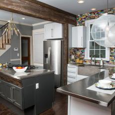 Contemporary, Rustic Eat-In Kitchen 