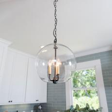 Globe Pendant Light in Kitchen