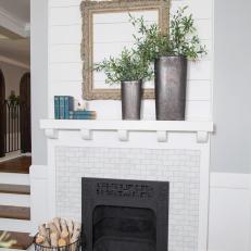 Renovated Fireplace With Carrara Marble