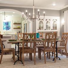 Craftsmen Dining Room With Arched Inserts