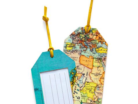 DIY Gift: Map Luggage Tags
