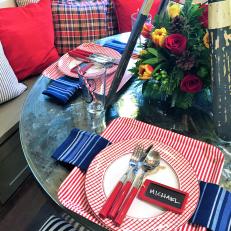 Nautical Themed Breakfast Nook and Table Setting