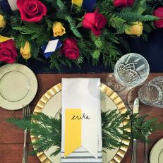 Nautical Table Setting for Holiday Dinner