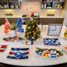 Maritime Flags Inspire Christmas Decor and Cookies